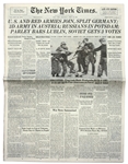 WWII ''New York Times'' Newspaper From 28 April 1945 -- The Day of Mussolini's Capture